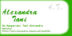alexandra tani business card